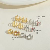 1 Pair Simple Style Geometric Plating Copper 14k Gold Plated Ear Cuffs main image 2