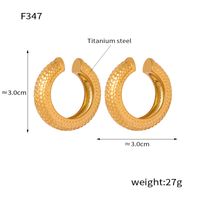 1 Pair Vintage Style U Shape Enamel Plating Titanium Steel 18k Gold Plated Ear Cuffs sku image 7