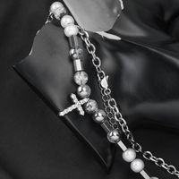 Classic Style Cross 304 Stainless Steel Zircon Unisex Necklace main image 5