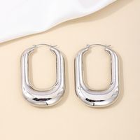 1 Pair Elegant Retro Exaggerated U Shape Solid Color Hollow Out Alloy Earrings main image 4