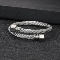 Classic Style Number 304 Stainless Steel Plating Men's Bangle main image 5
