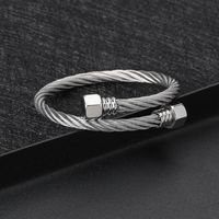 Classic Style Number 304 Stainless Steel Plating Men's Bangle main image 4