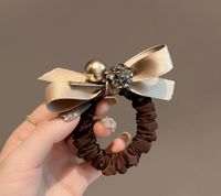 Women's Retro Bow Knot Cloth Rhinestone Hair Clip Hair Tie main image 3