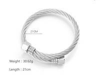 Classic Style Number 304 Stainless Steel Plating Men's Bangle main image 2