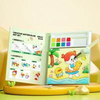 1 Piece Cartoon Learning School Plastic Cute Coloring Book main image 4