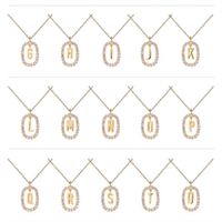 Simple Style Letter Copper Plating Inlay Zircon Gold Plated Pendant Necklace main image 4