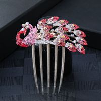 Women's Chinoiserie Flower Butterfly Alloy Plating Insert Comb sku image 12