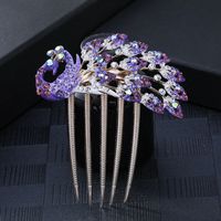 Women's Chinoiserie Flower Butterfly Alloy Plating Insert Comb sku image 14