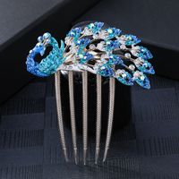 Women's Chinoiserie Flower Butterfly Alloy Plating Insert Comb sku image 15