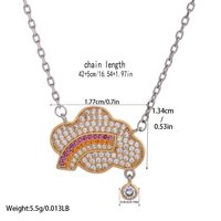 Simple Style Clouds Copper Plating Inlay Zircon Rose Gold Plated White Gold Plated Gold Plated Necklace main image 2