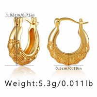 1 Pair Simple Style Heart Shape Copper Hoop Earrings sku image 1