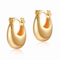 1 Pair Simple Style Heart Shape Copper Hoop Earrings main image 6