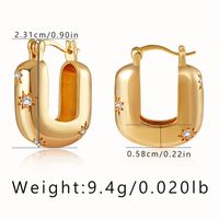 1 Paar Einfacher Stil Herzform Kupfer Reif Ohrringe sku image 12