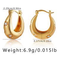 1 Paar Einfacher Stil Herzform Kupfer Reif Ohrringe sku image 11