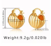 1 Pair Simple Style Heart Shape Copper Hoop Earrings sku image 9