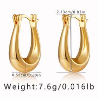1 Paar Einfacher Stil Herzform Kupfer Reif Ohrringe sku image 5