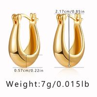 1 Pair Simple Style Heart Shape Copper Hoop Earrings sku image 4