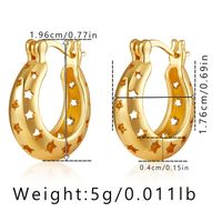 1 Paar Einfacher Stil Herzform Kupfer Reif Ohrringe sku image 2