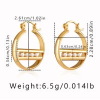 1 Pair Simple Style Heart Shape Copper Hoop Earrings sku image 10