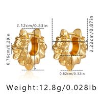 1 Paar Einfacher Stil Herzform Kupfer Reif Ohrringe sku image 7