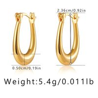 1 Pair Simple Style Heart Shape Copper Hoop Earrings sku image 6