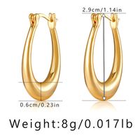 1 Pair Simple Style Heart Shape Copper Hoop Earrings sku image 8