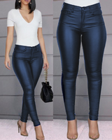 Women's Street Fashion Solid Color Full Length Zipper Skinny Pants main image 2