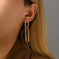1 Pair Simple Style Geometric Plating Copper Drop Earrings main image 5