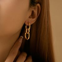 1 Pair Simple Style Geometric Plating Copper Drop Earrings main image 4
