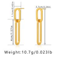 1 Pair Simple Style Geometric Plating Copper Drop Earrings sku image 5