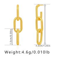 1 Pair Simple Style Geometric Plating Copper Drop Earrings sku image 2