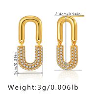 1 Pair Simple Style Geometric Plating Copper Drop Earrings sku image 15