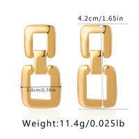 1 Pair Simple Style Geometric Plating Copper Drop Earrings sku image 18