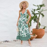 Women's Regular Dress Elegant V Neck Sleeveless Printing Midi Dress Daily main image 3