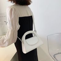 Women's Small Pu Leather Solid Color Streetwear Square Flip Cover Handbag main image 4