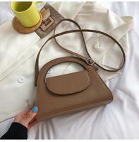Women's Small Pu Leather Solid Color Streetwear Square Flip Cover Handbag sku image 3