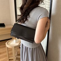 Women's Small Pu Leather Solid Color Streetwear Square Flip Cover Shoulder Bag main image 2