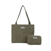 Women's Large Corduroy Solid Color Streetwear Square Zipper Shoulder Bag main image 4