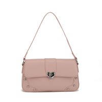 Mujeres Pequeña Cuero Sintético Color Sólido Estilo Vintage Estilo Clásico Cuadrado Hebilla Magnética Bolsas De Hombro main image 5