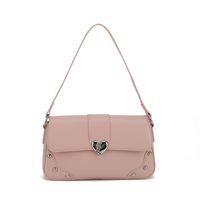 Women's Small Pu Leather Solid Color Vintage Style Classic Style Square Magnetic Buckle Shoulder Bag sku image 4