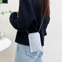 Women's Mini Pu Leather Solid Color Streetwear Square Open Phone Wallets main image 4