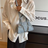 Women's Medium Pu Leather Solid Color Elegant Square Flip Cover Handbag main image 2