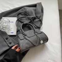 Women's Medium Pu Leather Solid Color Elegant Square Flip Cover Handbag sku image 5