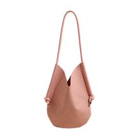 Women's Large Pu Leather Solid Color Elegant Square Open Tote Bag main image 5