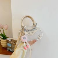Women's Mini Pu Leather Cartoon Solid Color Cute Square Open Handbag sku image 4