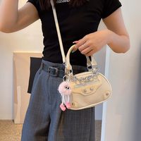 Women's Mini Pu Leather Cartoon Solid Color Cute Square Open Handbag main image 4