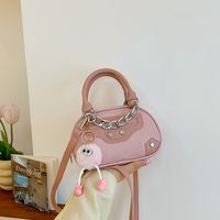 Women's Mini Pu Leather Cartoon Solid Color Cute Square Open Handbag sku image 5