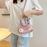 Women's Mini Pu Leather Cartoon Solid Color Cute Square Open Handbag main image 2