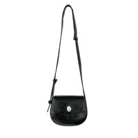 Women's Medium Pu Leather Solid Color Elegant Oval Flip Cover Shoulder Bag main image 2