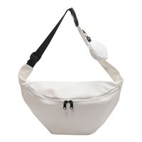 Women's Large Nylon Solid Color Streetwear Dumpling Shape Zipper Fanny Pack sku image 3